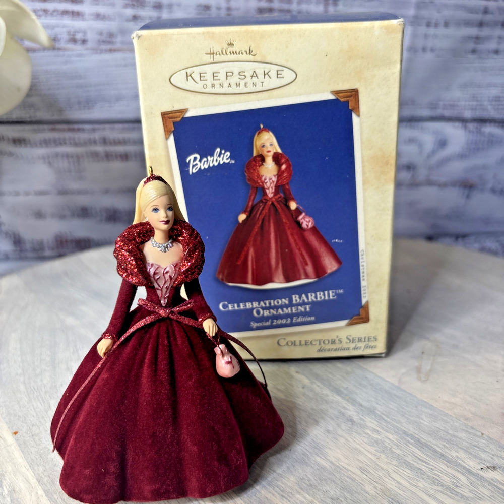 2002 Hallmark Keepsake Celebration Barbie Special Edition Christmas Ornament